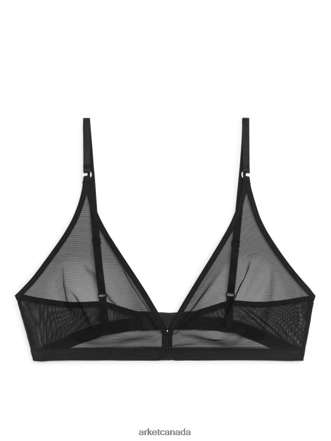 ARKET Clothing 4L826J564 Black Soft Mesh Bra Women