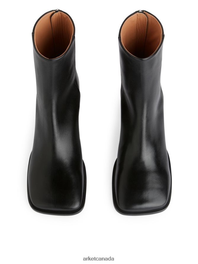 ARKET Footwear 4L826J700 Black Leather Ankle Boots Women