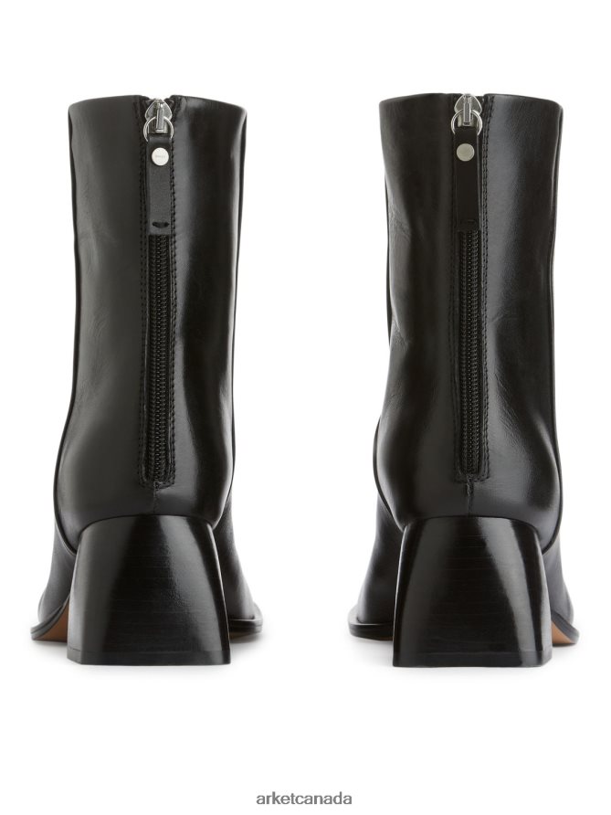 ARKET Footwear 4L826J700 Black Leather Ankle Boots Women