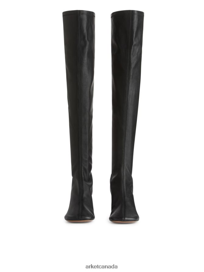 ARKET Footwear 4L826J701 Black Stretch Leather Boots Women