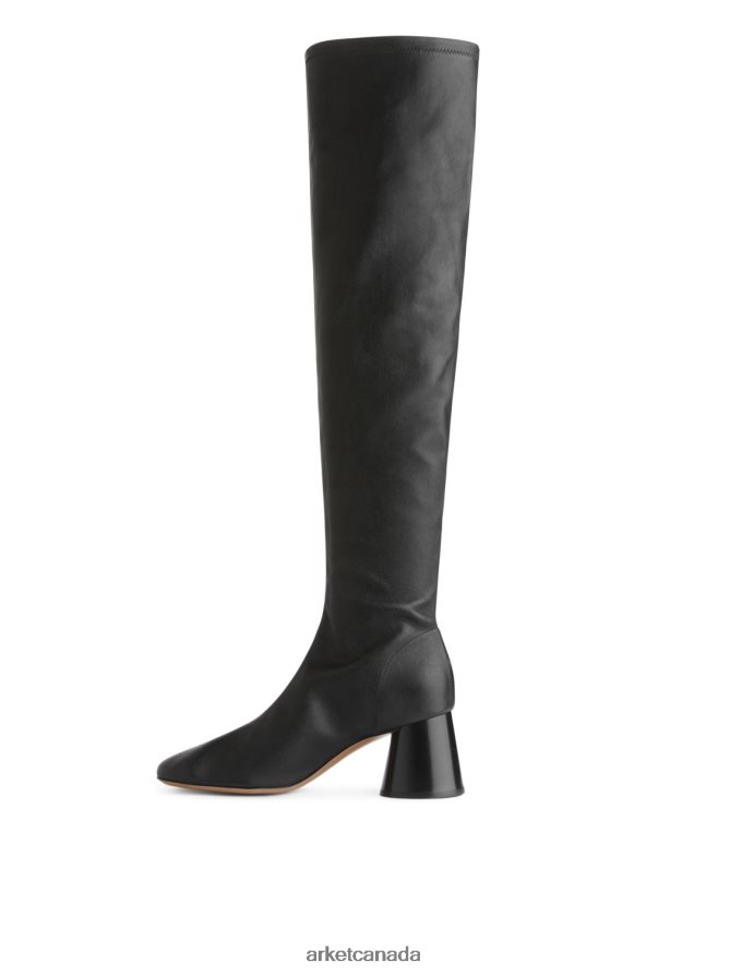 ARKET Footwear 4L826J701 Black Stretch Leather Boots Women