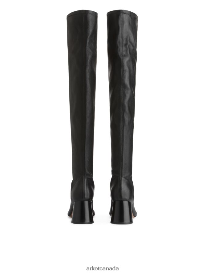 ARKET Footwear 4L826J701 Black Stretch Leather Boots Women