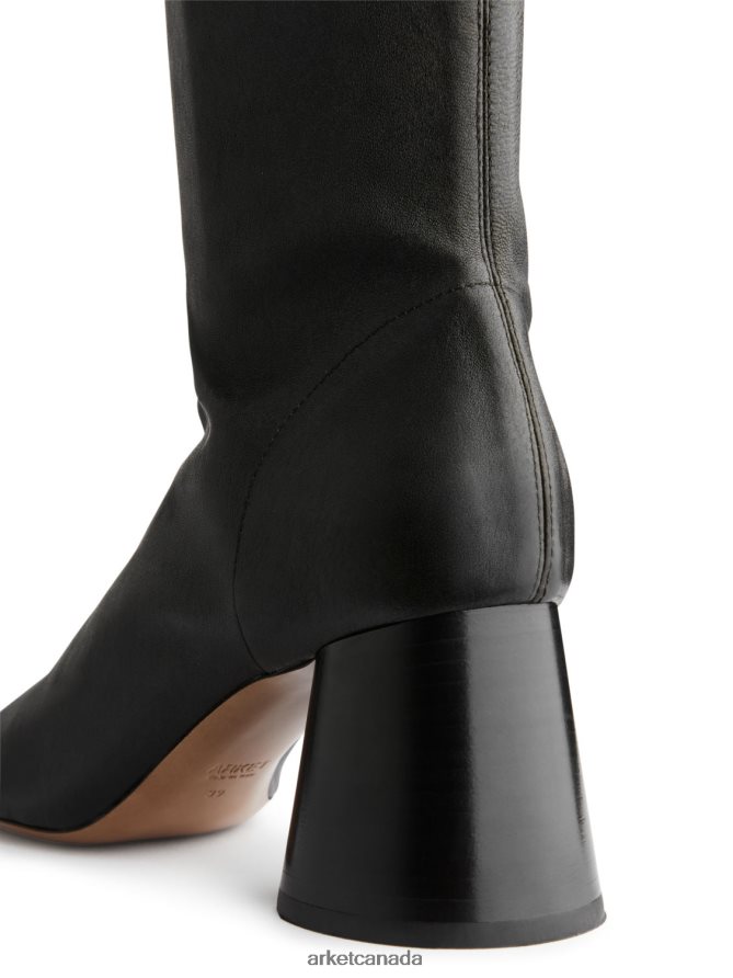 ARKET Footwear 4L826J701 Black Stretch Leather Boots Women