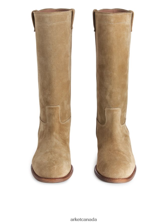 ARKET Footwear 4L826J725 Beige Suede Boots Women