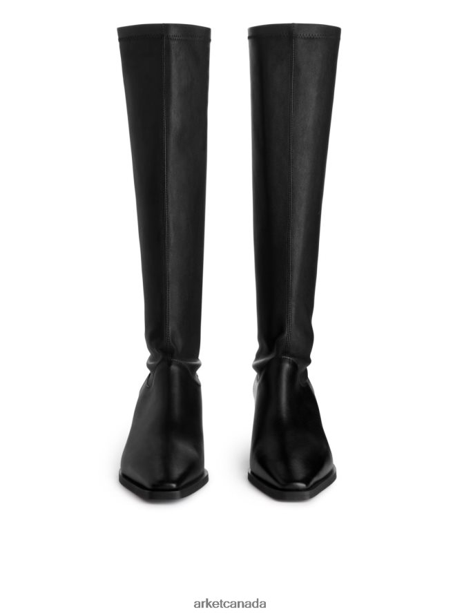 ARKET Footwear 4L826J731 Black Stretch Leather Boots Women