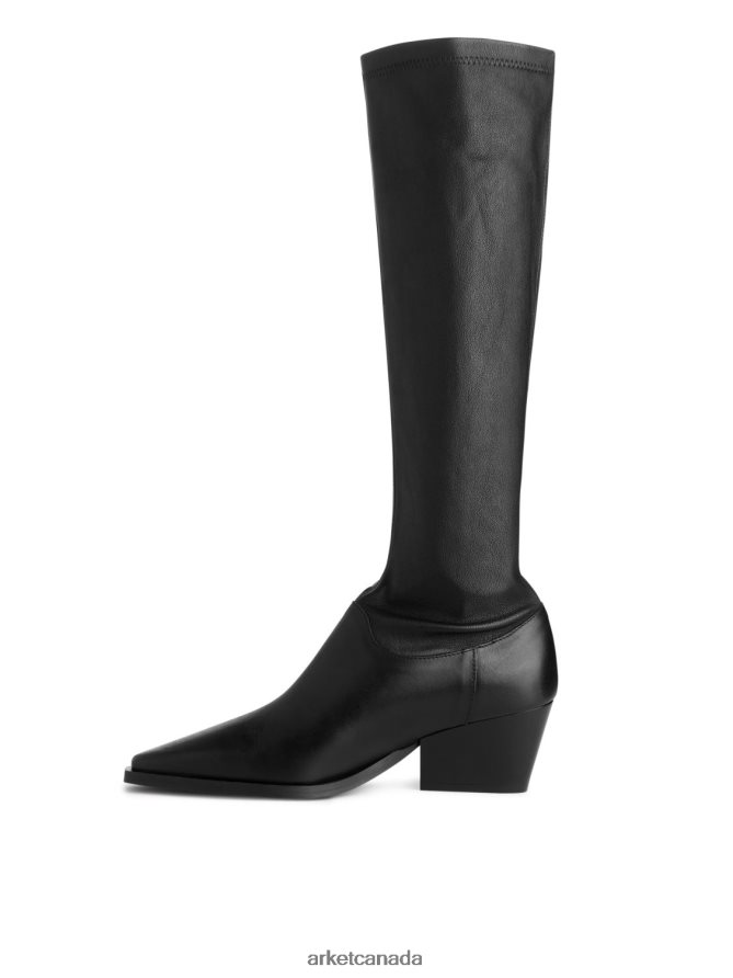 ARKET Footwear 4L826J731 Black Stretch Leather Boots Women