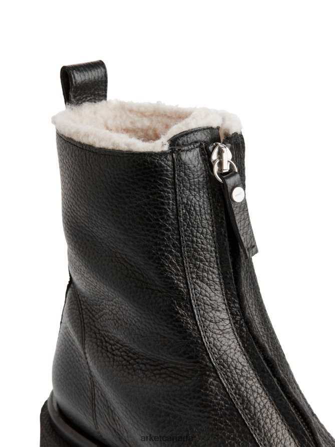ARKET Footwear 4L826J732 Black Faux Fur Leather Boots Women