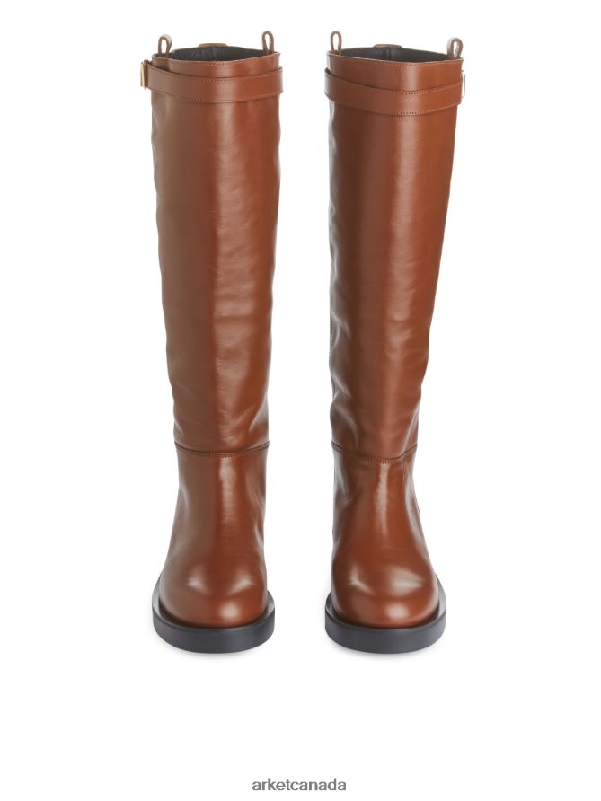 ARKET Footwear 4L826J733 Brown Leather Riding Boots Women