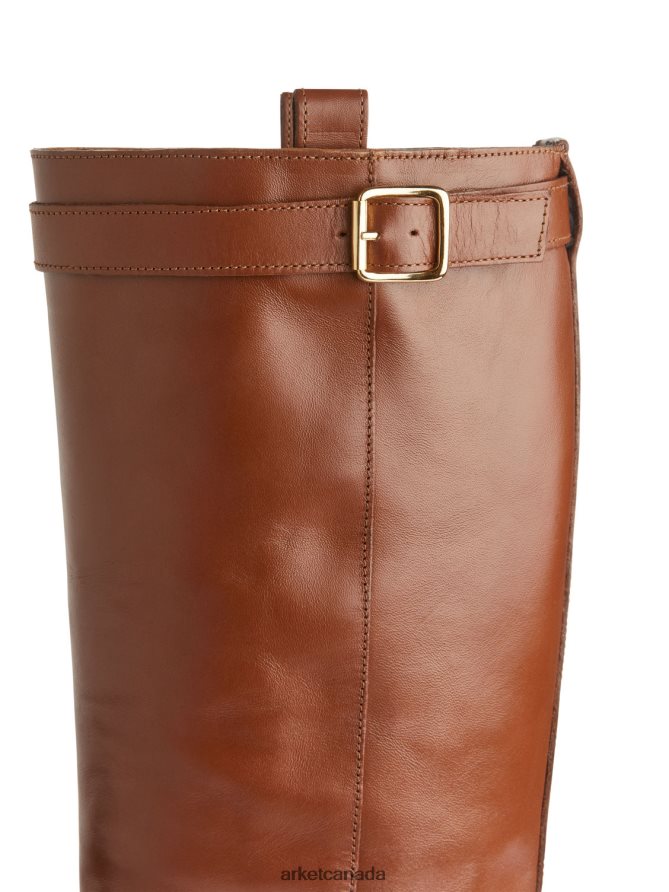ARKET Footwear 4L826J733 Brown Leather Riding Boots Women