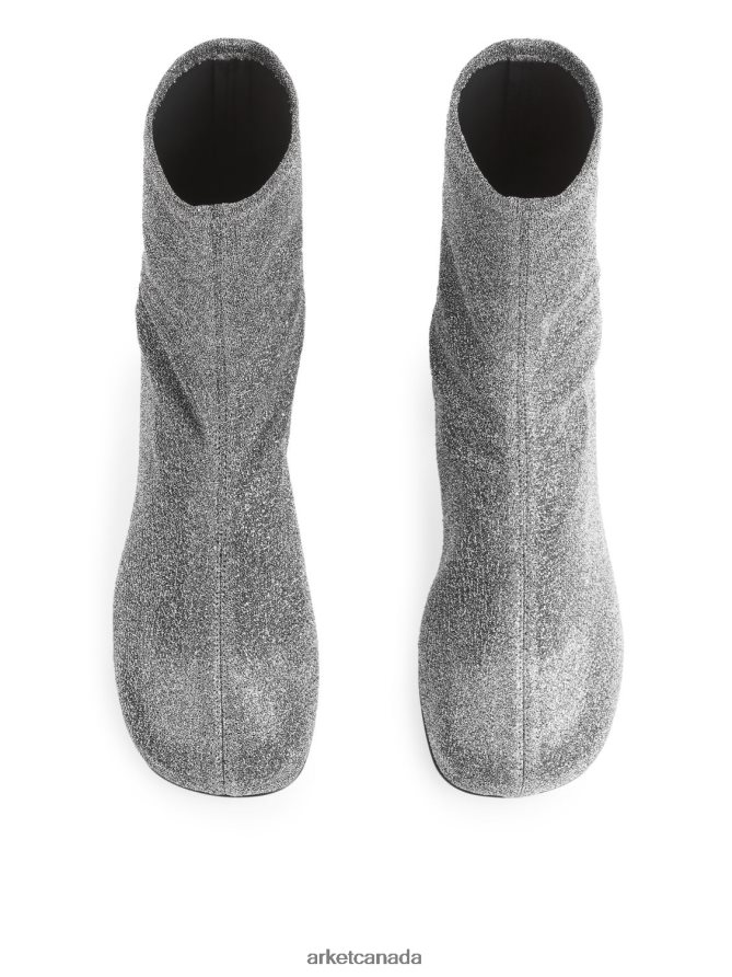 ARKET Footwear 4L826J736 Silver Heeled Stretch Boots Women