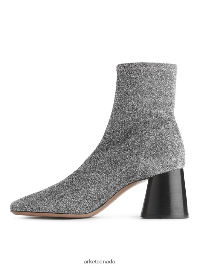 ARKET Footwear 4L826J736 Silver Heeled Stretch Boots Women