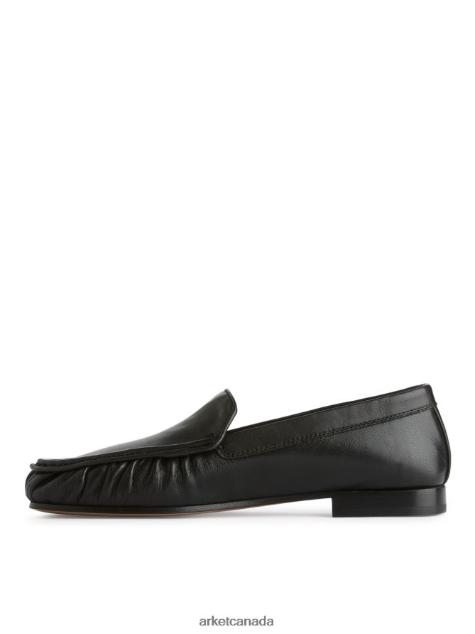 ARKET Footwear 4L826J683 Black Leather Loafers Women