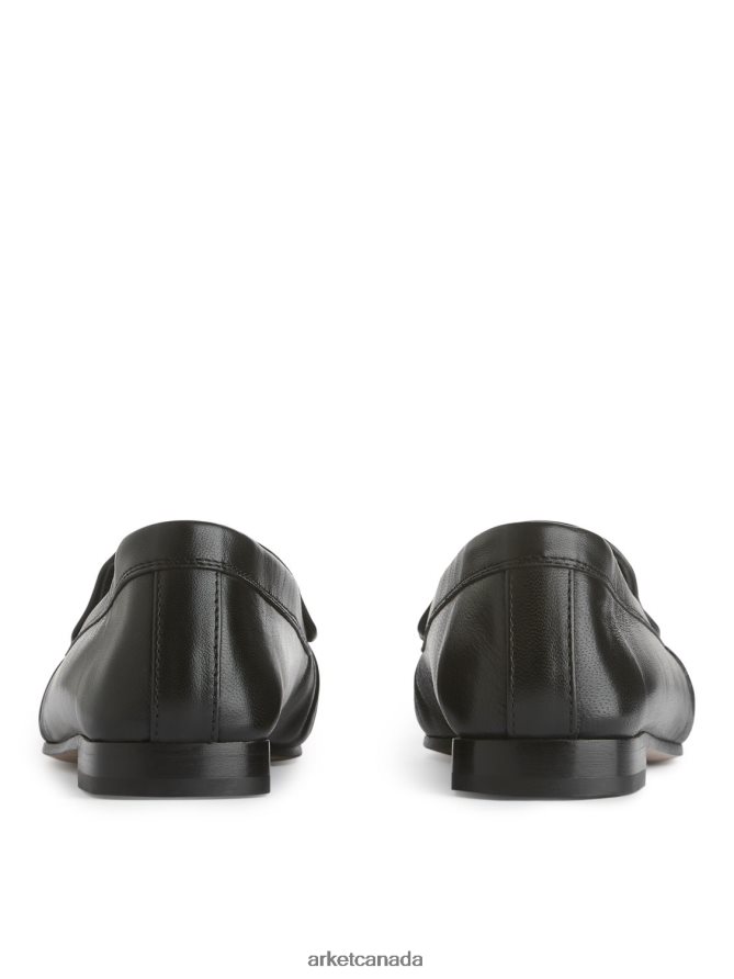 ARKET Footwear 4L826J683 Black Leather Loafers Women