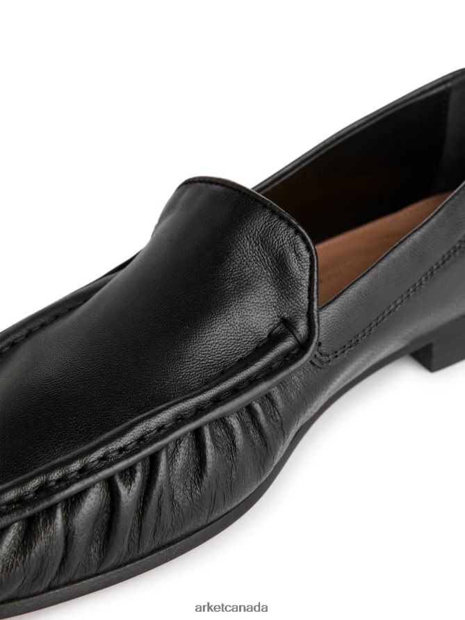 ARKET Footwear 4L826J683 Black Leather Loafers Women