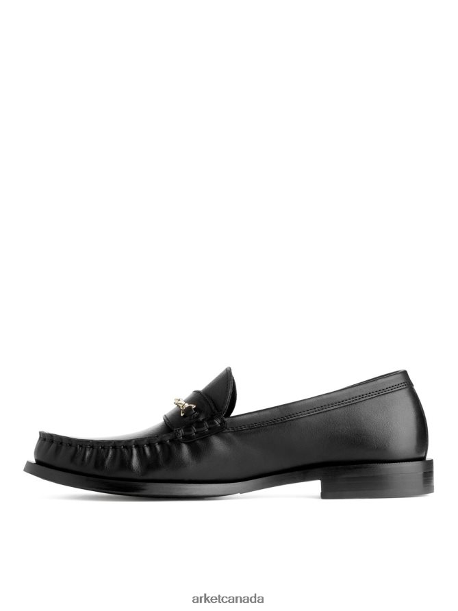 ARKET Footwear 4L826J686 Black Leather Loafers Women