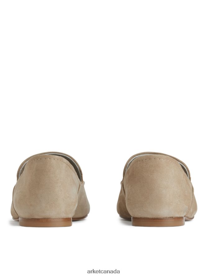 ARKET Footwear 4L826J688 Beige Suede Loafers Women