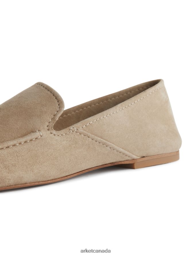 ARKET Footwear 4L826J688 Beige Suede Loafers Women