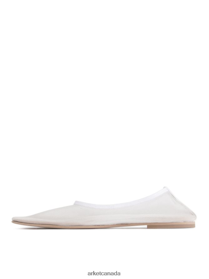 ARKET Footwear 4L826J713 Off White Mesh Ballerinas Women