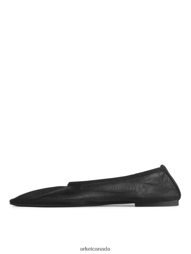 ARKET Footwear 4L826J717 Black Mesh Ballerinas Women