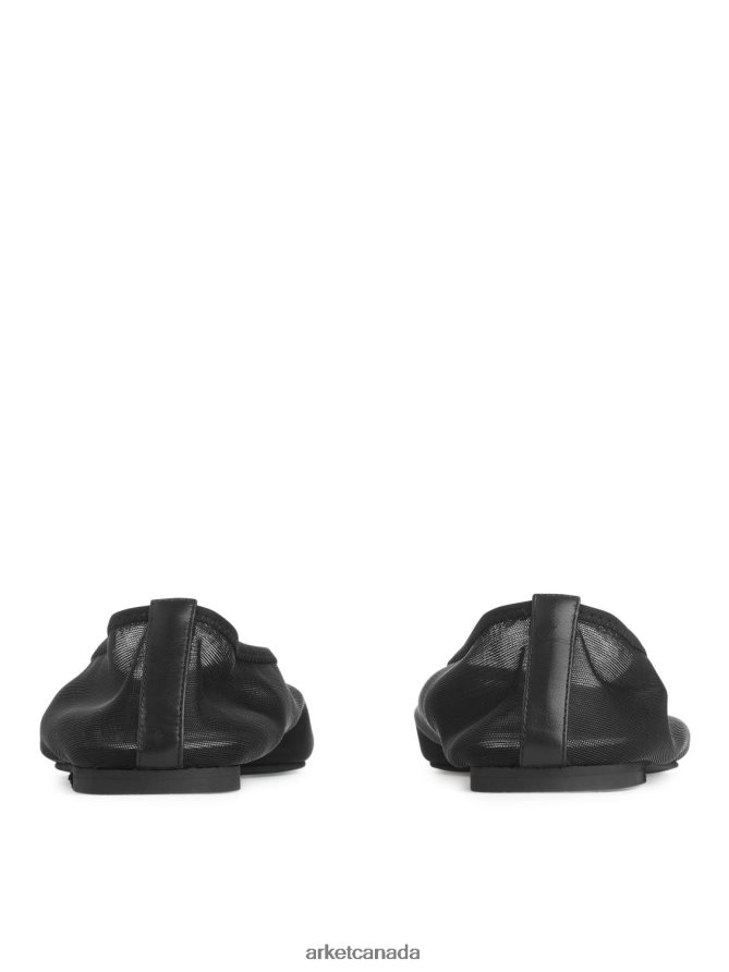 ARKET Footwear 4L826J717 Black Mesh Ballerinas Women