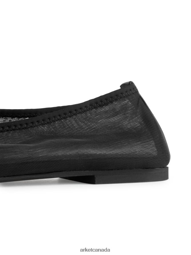 ARKET Footwear 4L826J717 Black Mesh Ballerinas Women