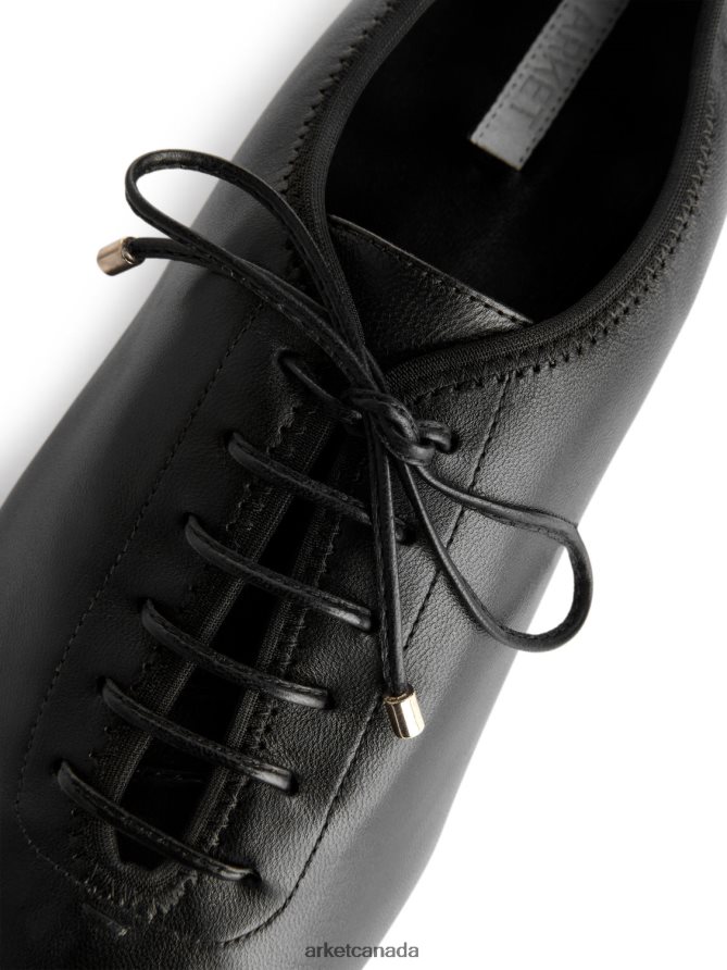 ARKET Footwear 4L826J720 Black Lace-Up Derby Flats Women