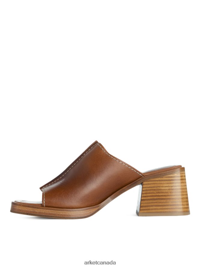 ARKET Footwear 4L826J690 Cognac Chunky Leather Mules Women