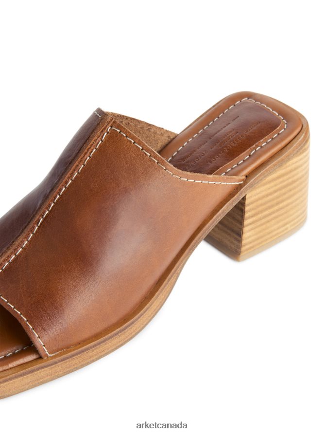 ARKET Footwear 4L826J690 Cognac Chunky Leather Mules Women