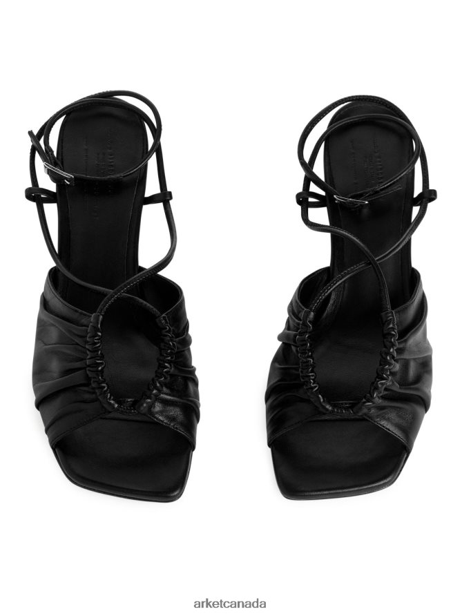 ARKET Footwear 4L826J694 Black Heeled Leather Sandals Women