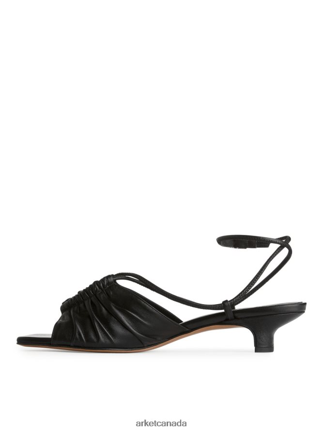 ARKET Footwear 4L826J694 Black Heeled Leather Sandals Women