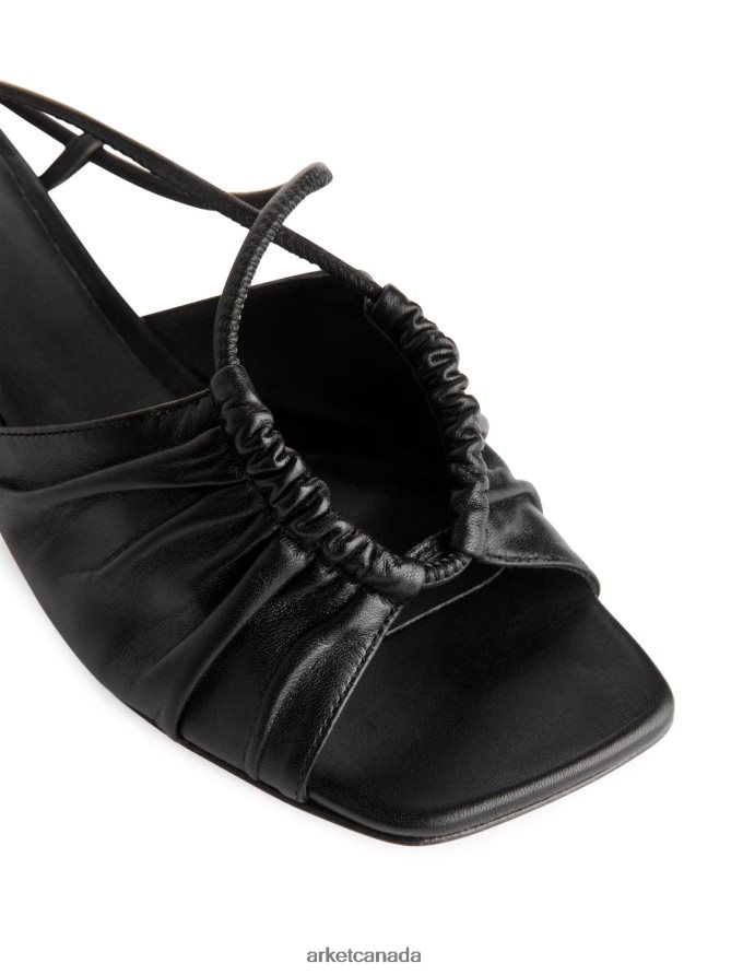 ARKET Footwear 4L826J694 Black Heeled Leather Sandals Women