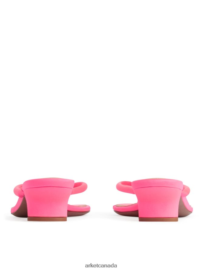 ARKET Footwear 4L826J703 Pink Slip-On Satin Sandals Women