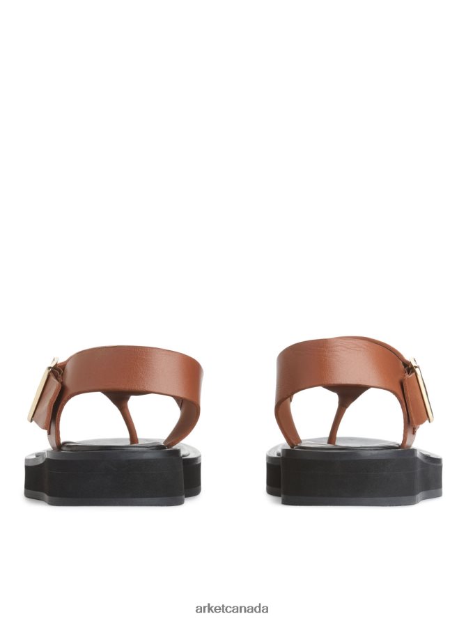 ARKET Footwear 4L826J704 Brown Chunky Leather Sandals Women