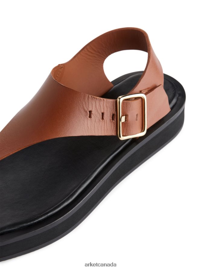 ARKET Footwear 4L826J704 Brown Chunky Leather Sandals Women