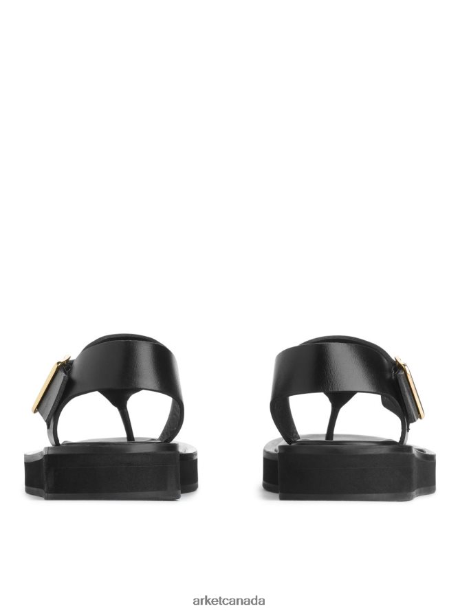 ARKET Footwear 4L826J705 Black Chunky Leather Sandals Women