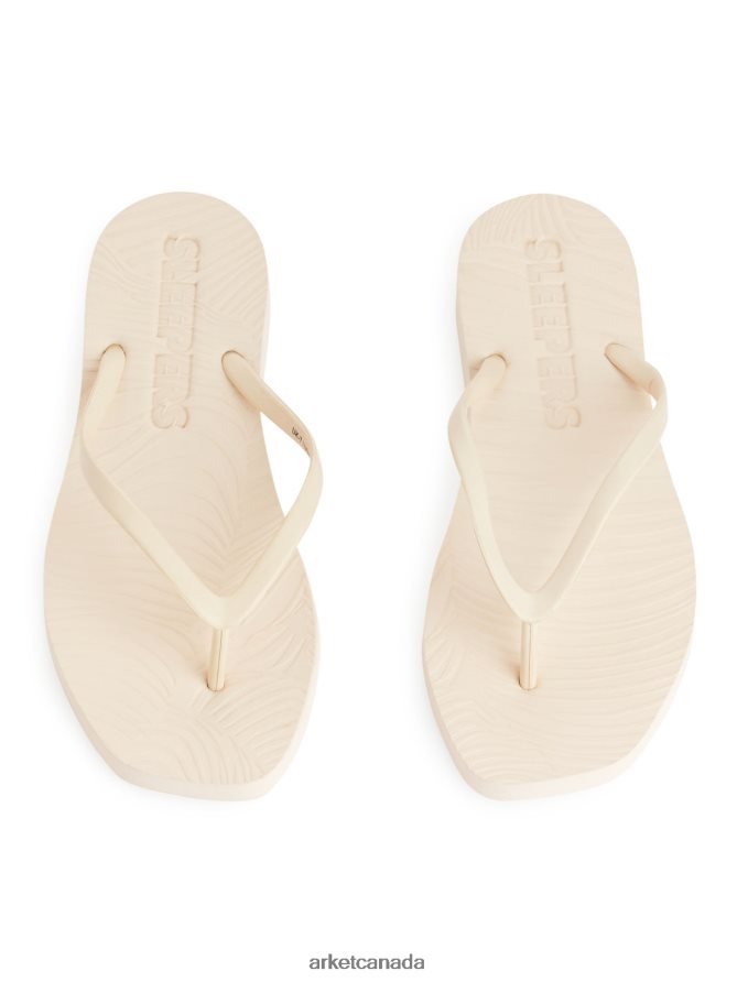 ARKET Footwear 4L826J708 Eggnog Sleepers Tapered Flip Flops Women