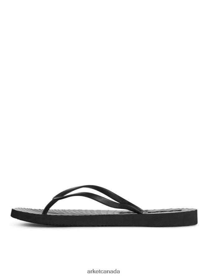 ARKET Footwear 4L826J709 Black Sleepers Tapered Flip Flops Women