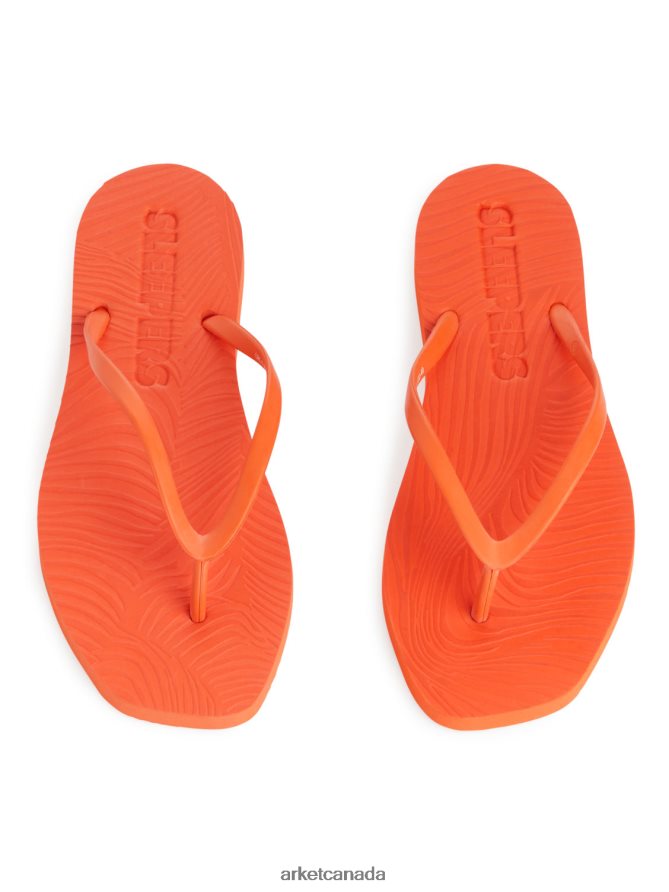 ARKET Footwear 4L826J710 Orange Sleepers Tapered Flip Flops Women
