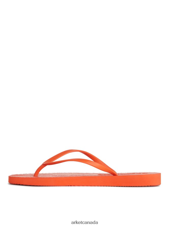 ARKET Footwear 4L826J710 Orange Sleepers Tapered Flip Flops Women