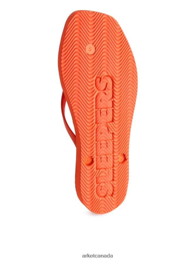 ARKET Footwear 4L826J710 Orange Sleepers Tapered Flip Flops Women