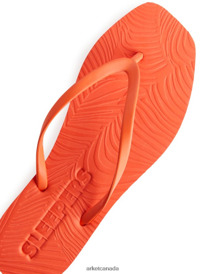 ARKET Footwear 4L826J710 Orange Sleepers Tapered Flip Flops Women